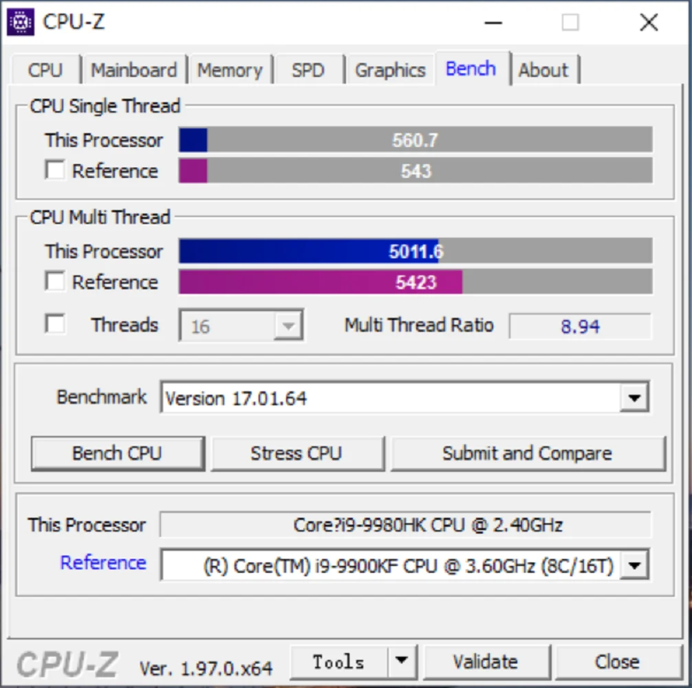 Процессор 9TH COFFEE LAKE I9-9980HK SRFD0(NO ES) 2,4 ГГц, модифицированный процессор 8C16T Liquid Metal IHS (см. i9 9900)