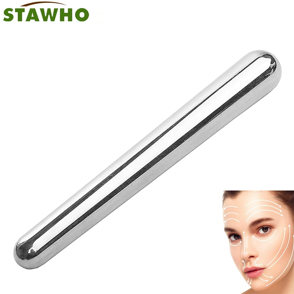 1PC Stainless Steel Guasha Massage Wand, Acupressure Tool for Deep Tissue & Myofascial Release,Pain Relief Stick for Face & Body
