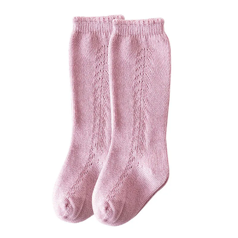 New Baby Mesh Princess Socks Baby Spring Long Knee Socks Baby Pink White Non Slip Socks Cotton Lolita Stockings for Baby Girl 1Y