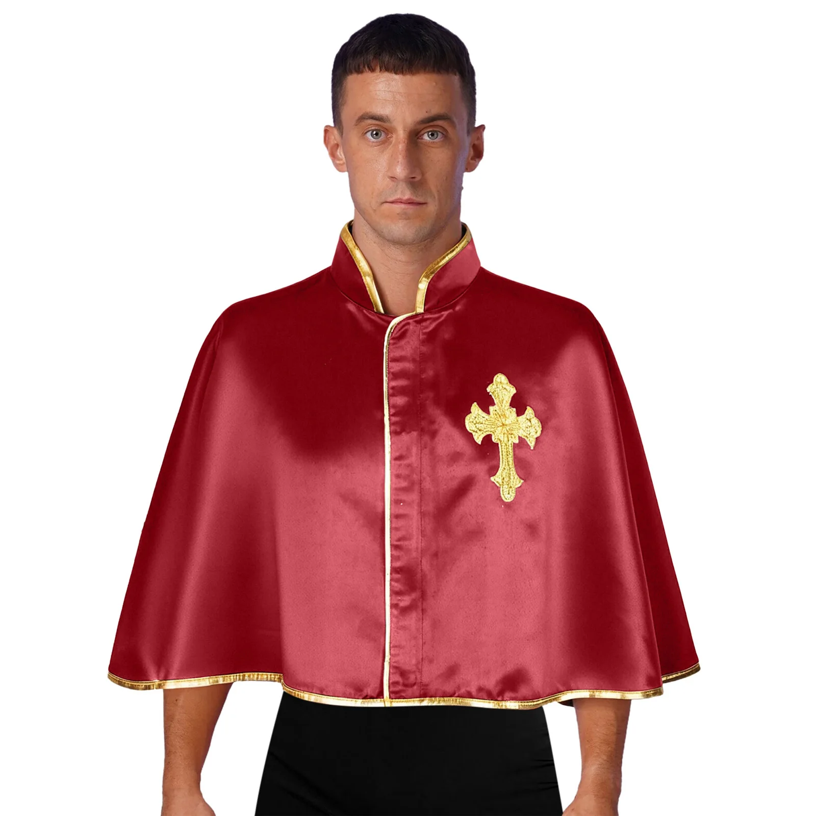 

Мужские церковные священники, поклонение, литургические танцевальные накидки, христианский пастор, духовенство, карнавальный костюм, вышивка крестиком, шаль с металлической отделкой