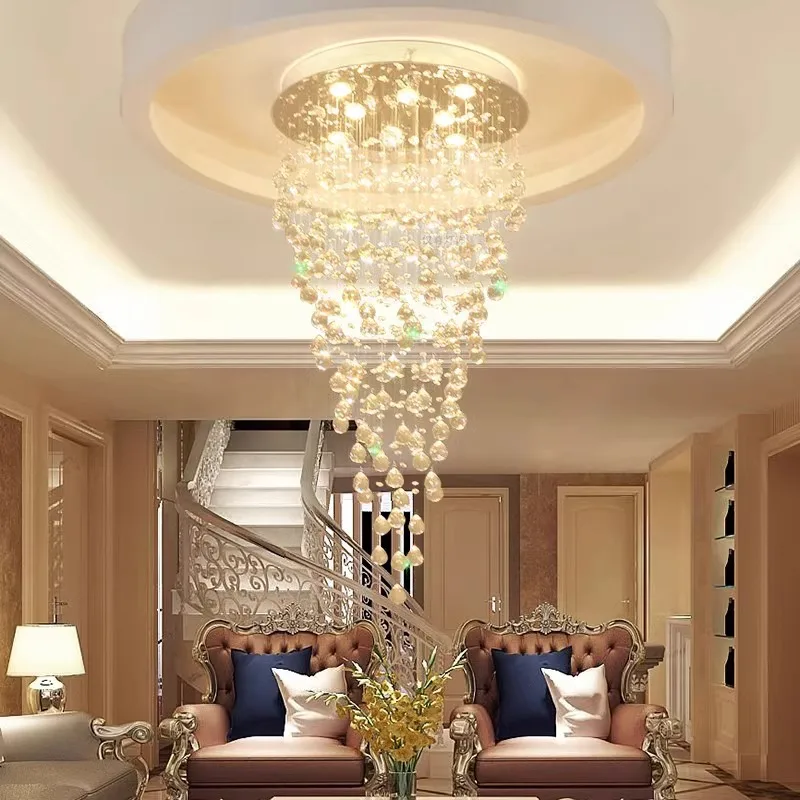

Modern K9 Crystal Chandelier Led For Dining Room Stainless Steel Ceiling Lamp Light Fixture Kitchen Lustres Luminaire Pendant