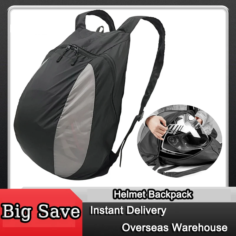 Motorcycle Helmet Backpack Lightweight Storage Carrying Bag for Riding Bicycle Motorcycle Sport Gym Training Also Fit Basketball