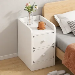 Mesita De noche De madera blanca para dormitorio, cajón De lujo, mesitas De noche para sala De estar, armarios De ahorro De espacio para café, muebles para el hogar