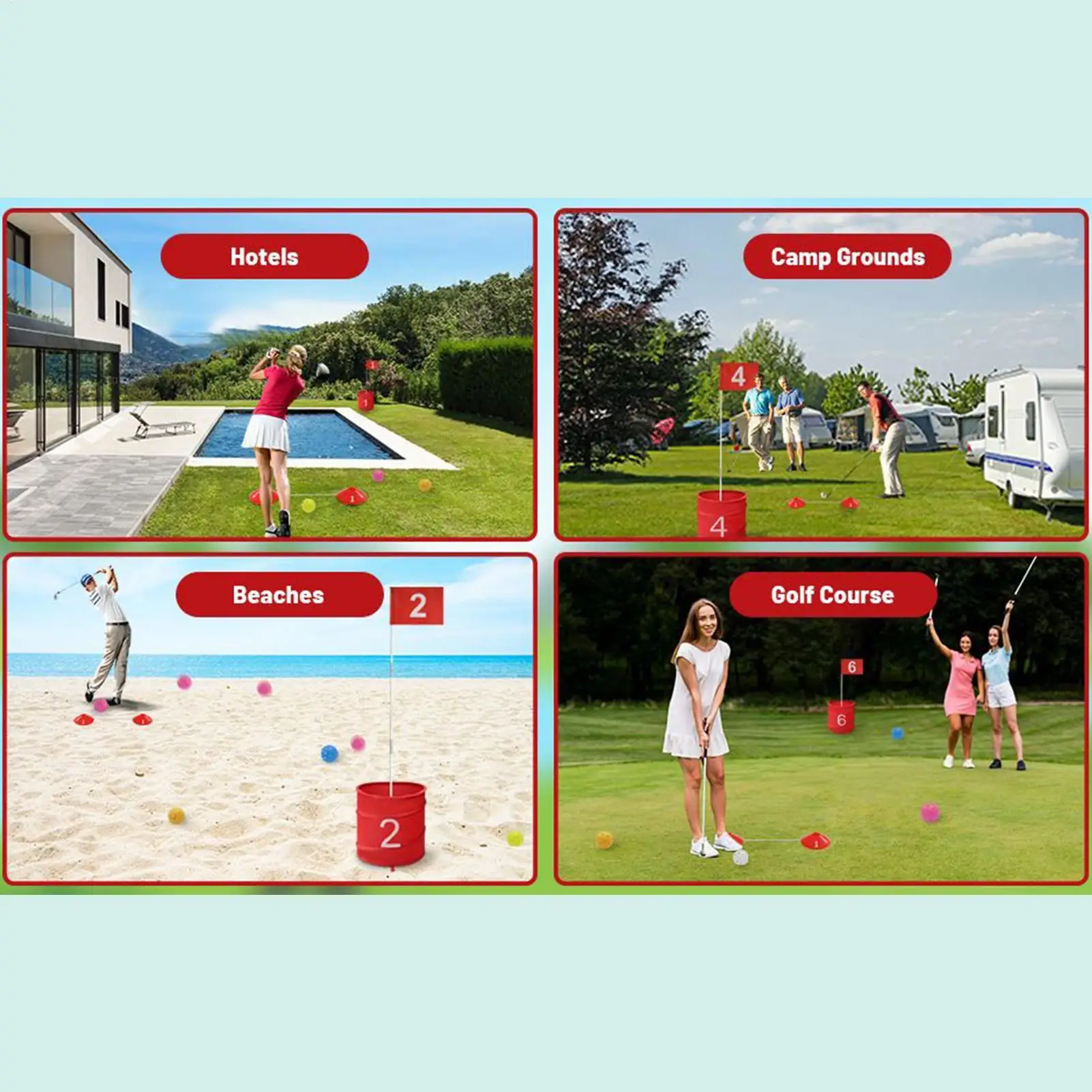 Balde de armazenamento de jogo de golfe dobrável balde de armazenamento de jogo de lascar bola portátil equipamento de treinamento esportivo para gramado verde praia