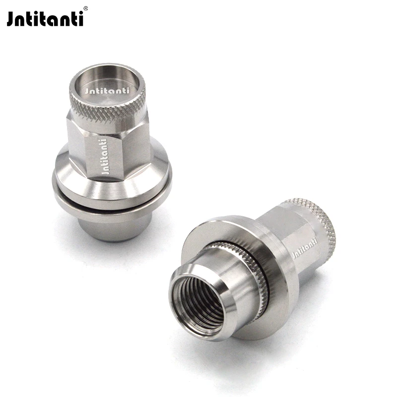 Jntitanti Closed Knurled End Mag Seat Gr.5 Titanium Lug Nut M12x1.5 for Toyota Lexus