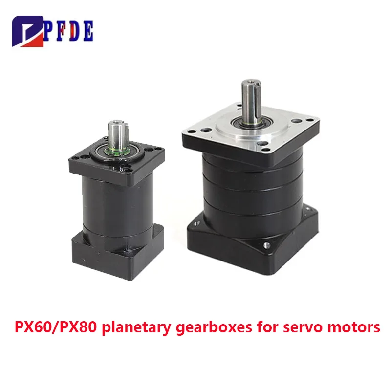 PX80/PX60 Planetary Gear Reducer for Servo Motors Reduces Speed and Increases Torque Ratio3 to 30 Low Noise for CNC Machine