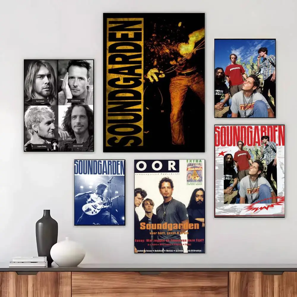 Band Soundgarden Poster Moisture-proof Self-adhesive Decor Living Room Bedroom Party