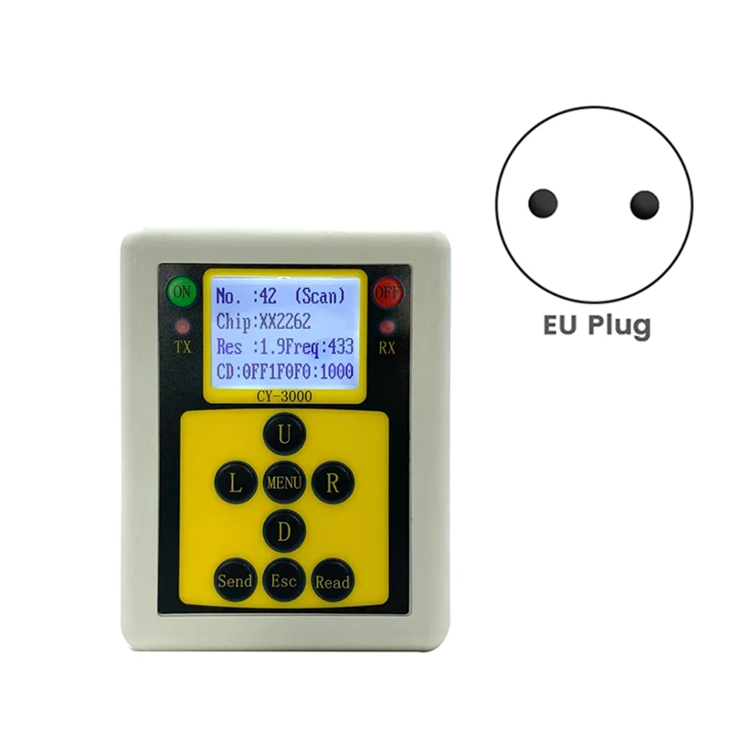 EMECE-Wireless Remote Control Analyzer 315Mhz/433Mhz Detector Analyzer Multifunctional Frequency Counter Tester EU Plug