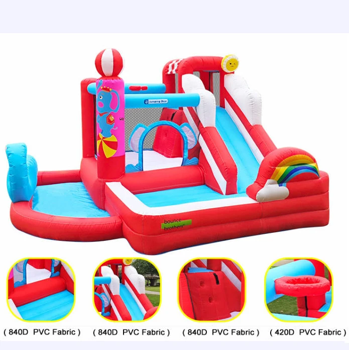 

Большой детский надувной замок для домашнего использования, небольшой надувной замок для дома и улицы, игрушечная горка для прыжков на открытом воздухе