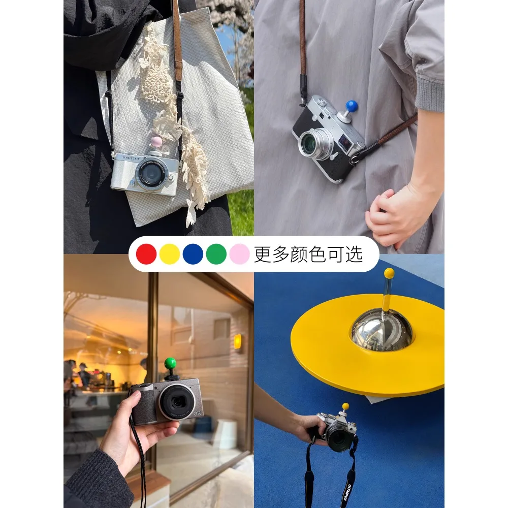 Custom Camera Hot Shoe Cover Joystick Little Red Ball DSLR Mirrorless Camera Accessory for Fuji Lumix Hot Shoe Cap Button Gift