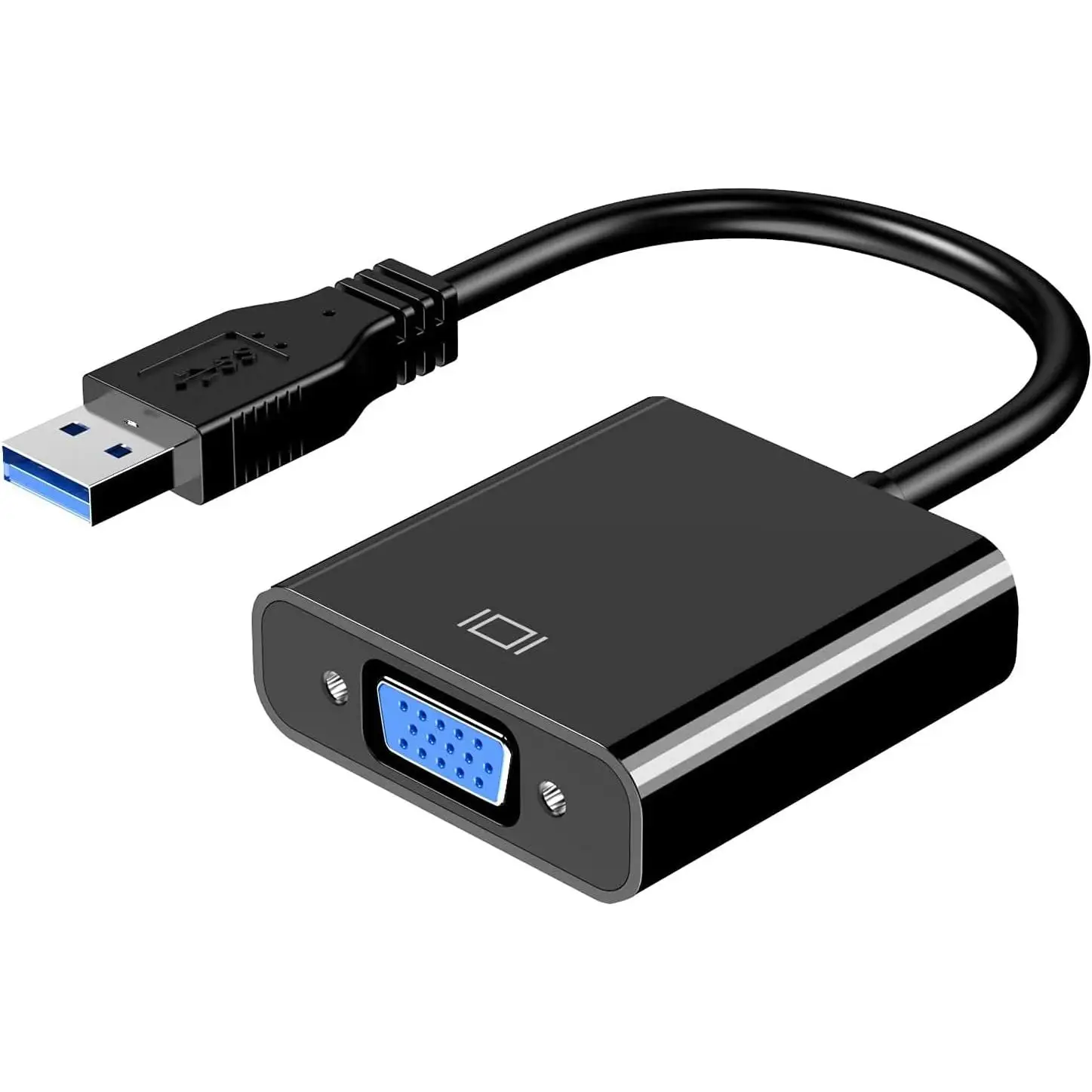 FGNS USB Video adapter 3.0 to VGA female 5Gbps multi-screen extended connection converter support Win10/8.1/8/7/XP computer, PC, laptop, Monitor, TV, projector, Multimedia transmitter