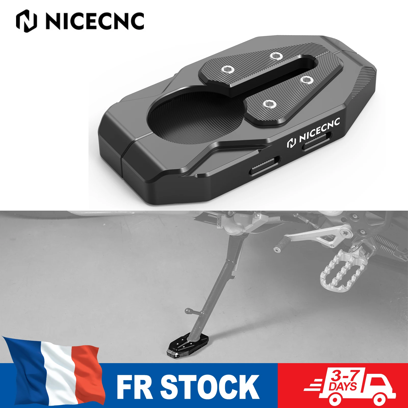 Support latéral de moto pour BMW R1200GS R1250GS, extension de béquille latérale pour BMW R 1250 GS 2019-2023 R 1200 GS 2016-2018