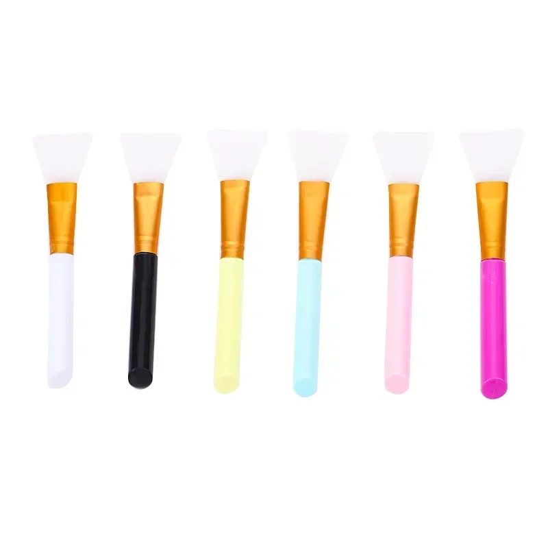Aplicador de barro Facial Flexible, mezcla de crema de loción corporal, herramienta de belleza de maquillaje DIY de cosméticos, 1 cepillo de máscara de silicona de Color