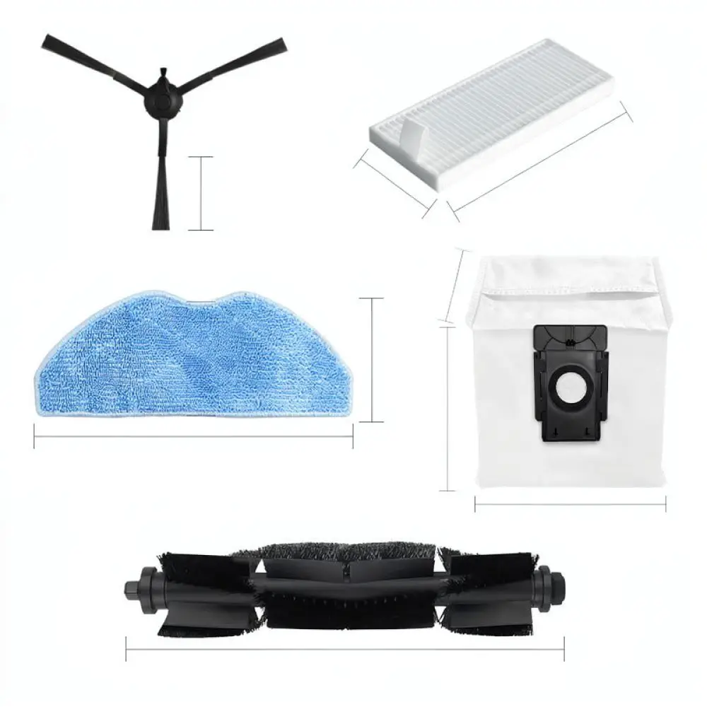 For For Honor Choice R2 Plus 360 S8 Vacuum Cleaner Accessory Set Roller Brush Side Brush HEPA Filter Mop Pad Dust Bag Kit