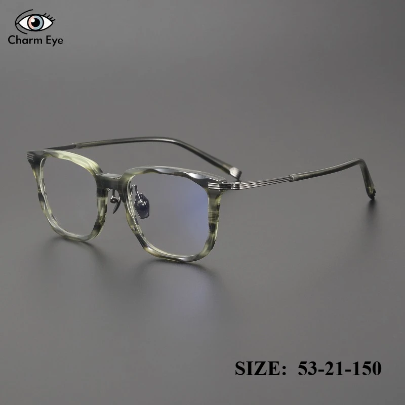 

Новые мужские ретро-очки 2026 года: оправа из ацетата, ультралегкие титановые дужки, большой размер, для коррекции близорукости, с защитой от синего света, фотохромные