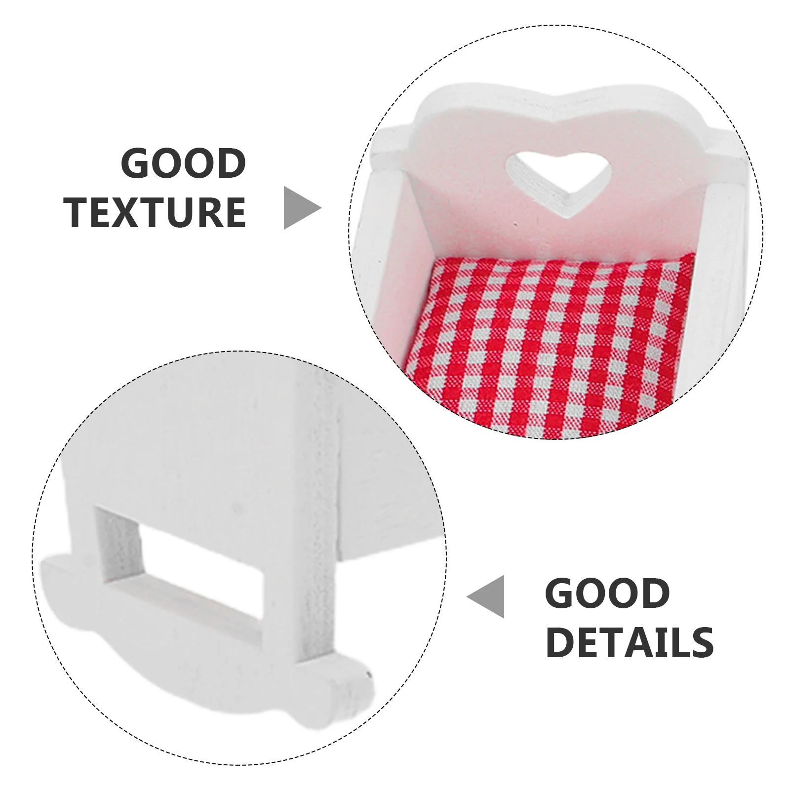 3 stuks miniatuur 1:12 schaal wieg babykamer meubilair realistische instelling veelzijdige thema's compact mobiel ontwerp