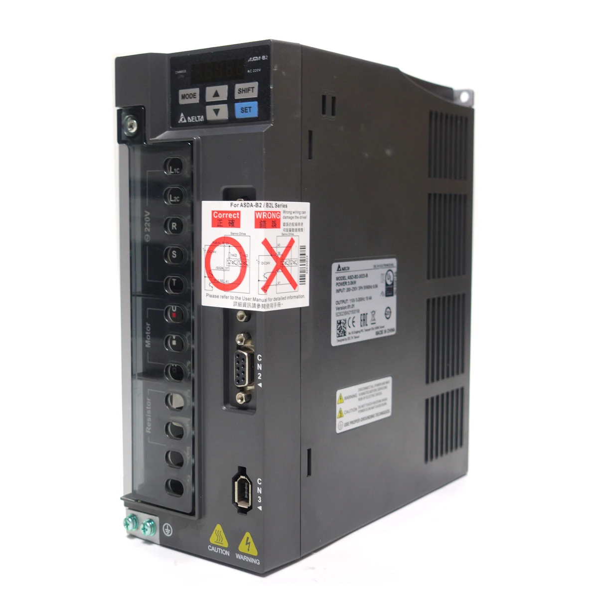 Delta-kit de Servomotor de 3kw, ECMA-F11830RS + ASD-B2-3023-B con cable de 3M, 1500rpm, 19,1 nm, 180mm