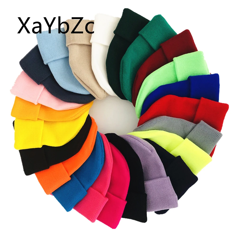 Winter Hat for Woman New Beanies Knitted Fluorescent  Girls Autumn Female  Warmer Bonnet Ladies Casual Cap