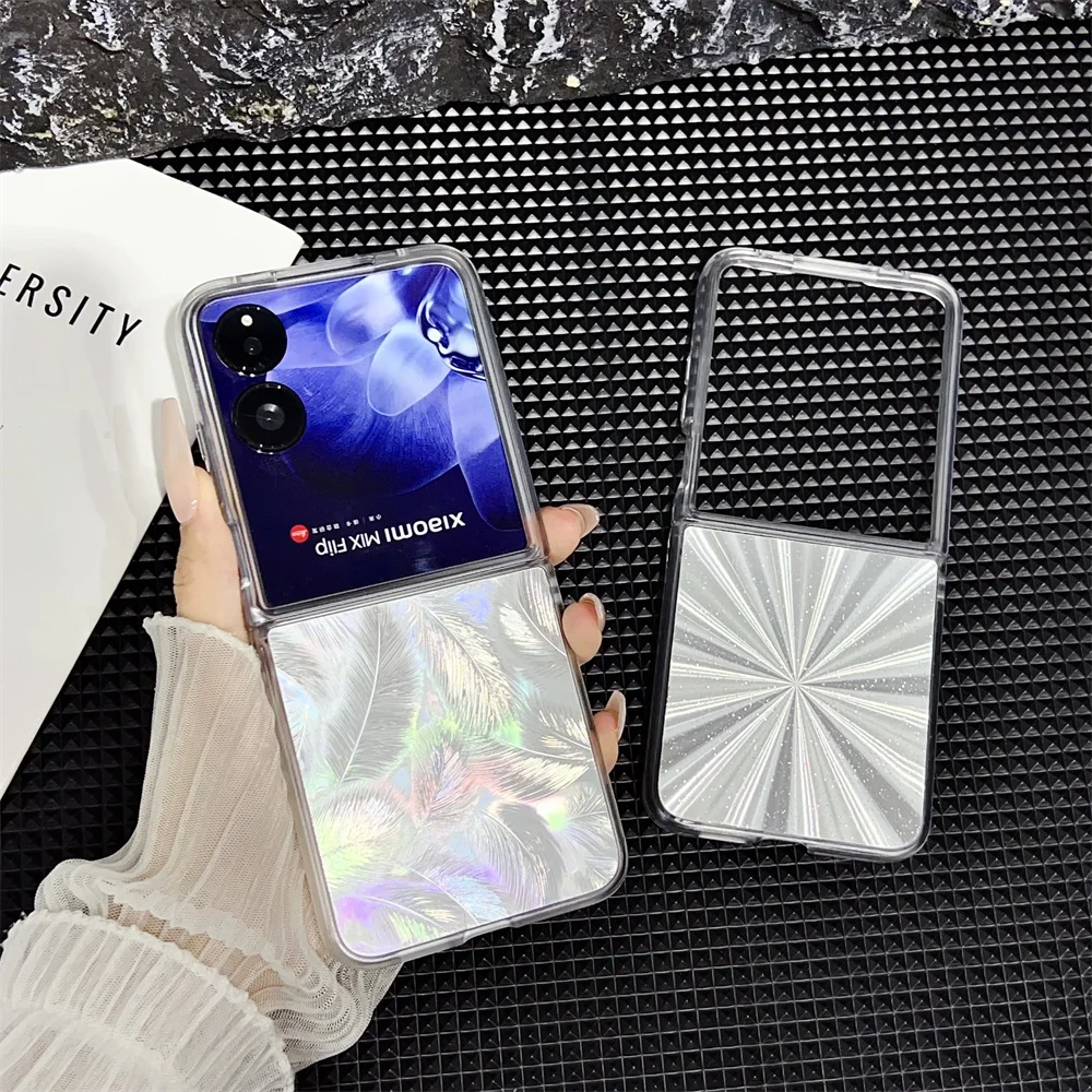 Feather Pattern Phone Case For XiaoMi Mix Flip Shockproof PC Protection Hard Shell Back Cover