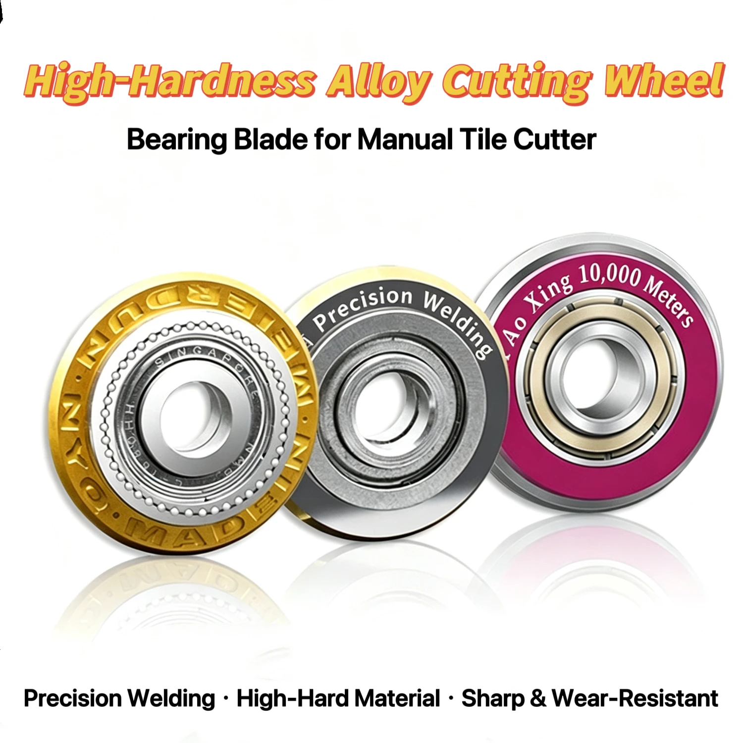 Tungsten Carbide Glass Cutting Wheel, Replacement Cutter Wheel for Glass Tile Mirror Scoring Tool, Fits Manual Glass Cutter