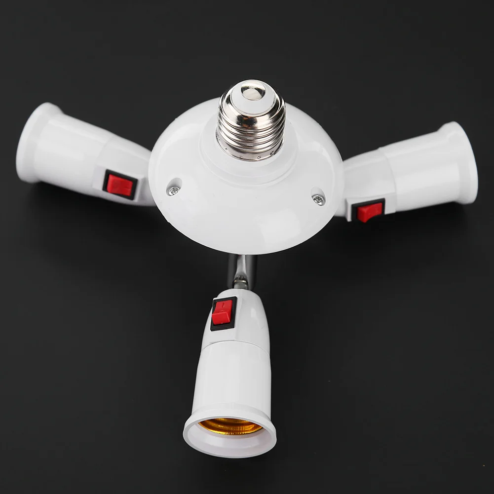 E27 4 Đèn LED 3 Trong 1 Bóng Đèn Bộ Chuyển Đổi Ổ Cắm Adapter Đui Đèn Tiêu Chuẩn Cơ Sở Chuyển Đổi Nhà Thương Mại Chiếu Sáng