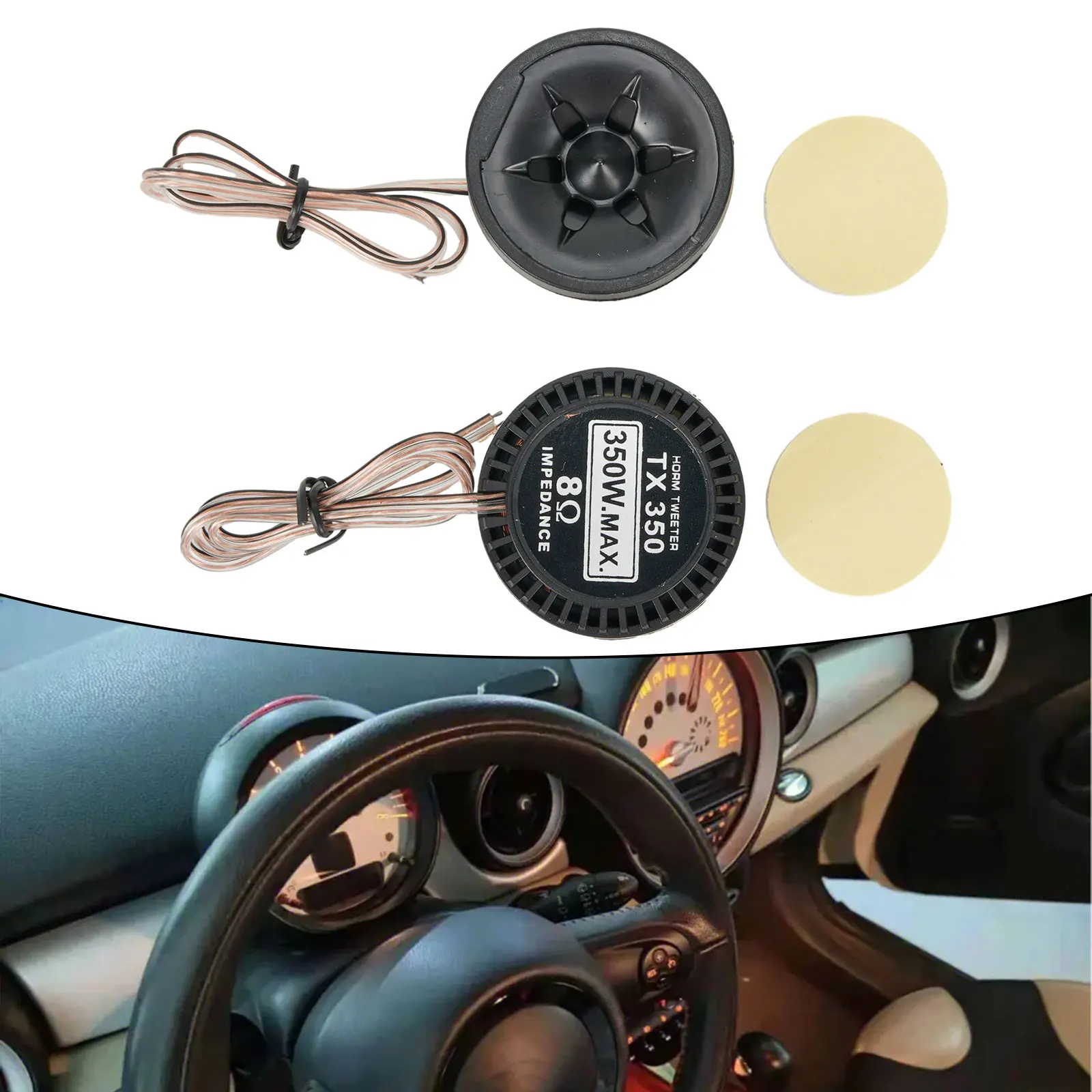 2 قطعة مكبر صوت للسيارة 6 كيلو هرتز-40 كيلو هرتز 91dB 8Ω 12 فولت 350 واط مكبر صوت للسيارة مكبر الصوت المدمج في كروس مكبر صوت صناديق اكسسوارات