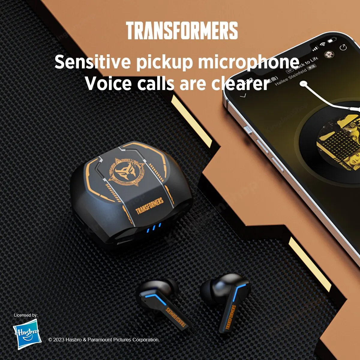 Transformers TF-T06 earphone Gaming tanpa kabel TWS Headset Bluetooth 5.3 earbud Stereo HIFI latensi rendah pengurang kebisingan