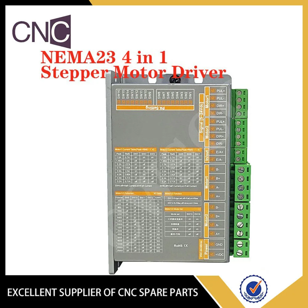 New NEMA23 4-in-1 3-in-1 2-in-1 stepper motor driver supports single and double pulse spontaneous pulse and automatic detection