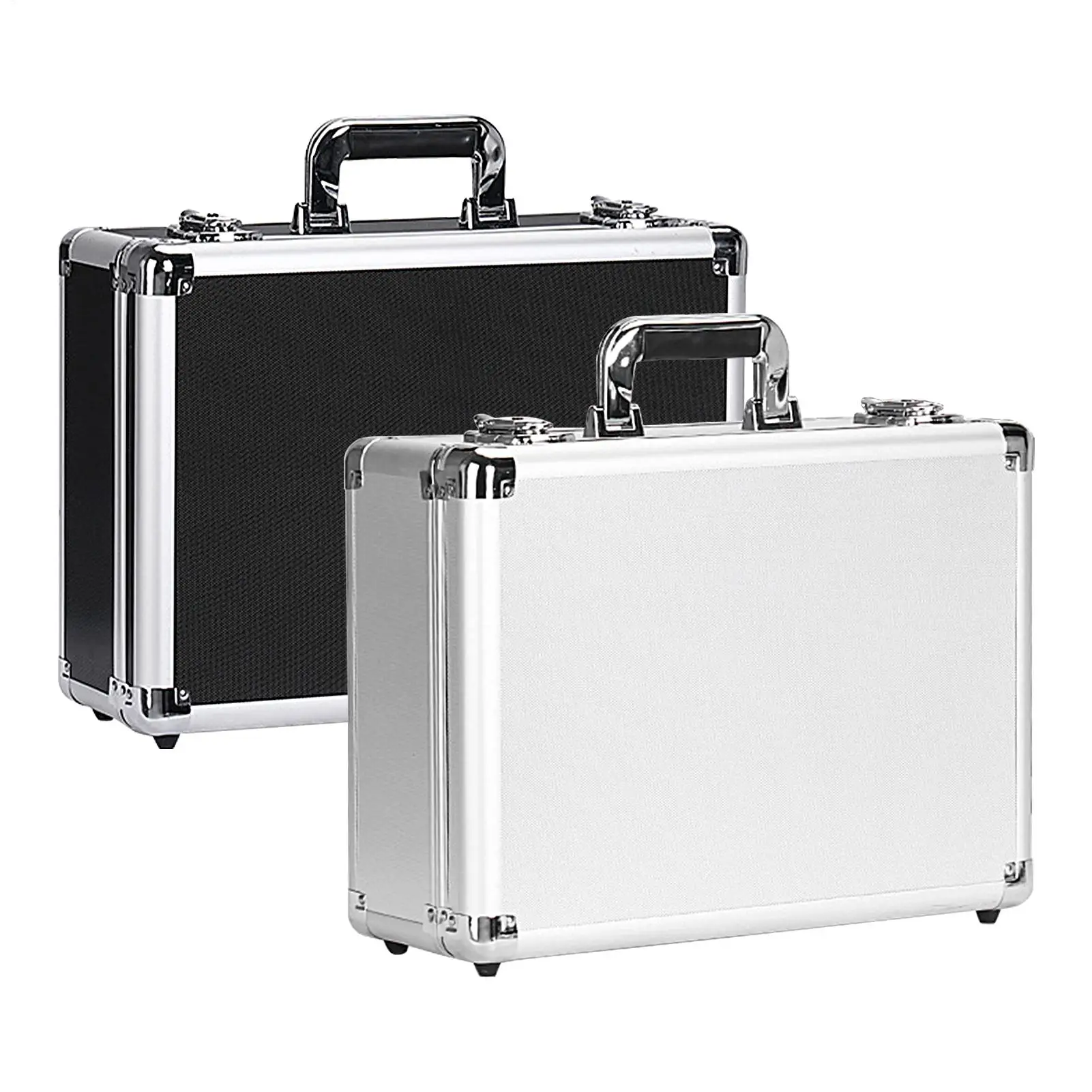 Portable Toolbox Aluminum Suitcase With Lock Electric Tool Box With Sponge Hard Case Flight Case Household Storage Insurance
