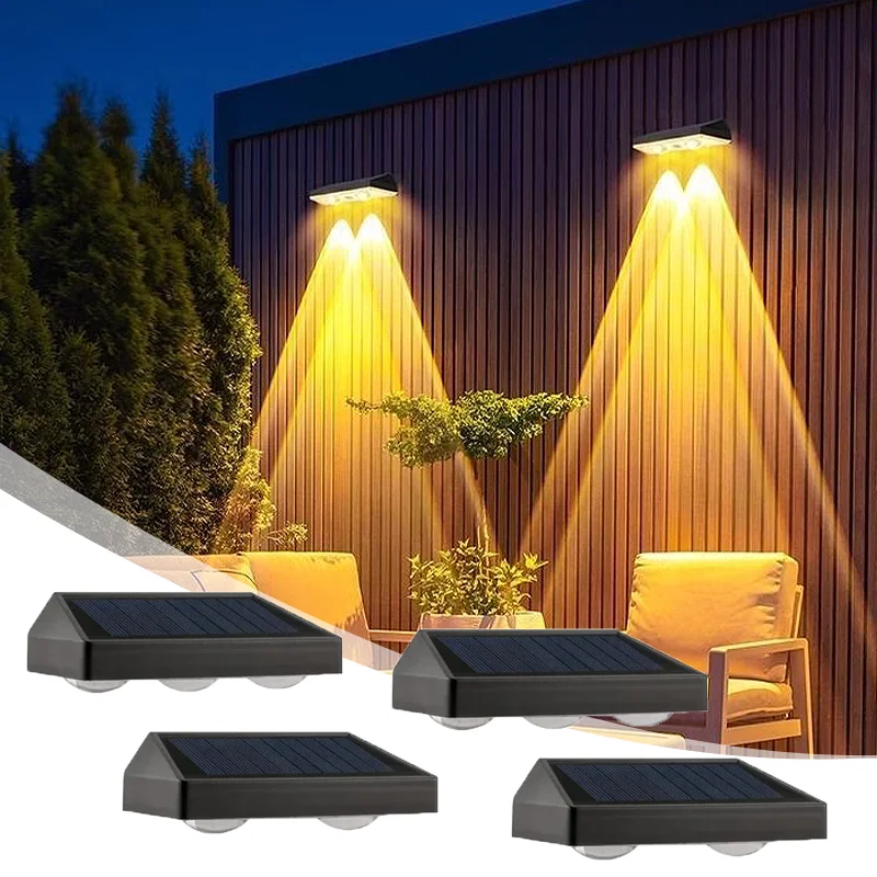 

Солнечный светильник для лестницы, уличный садовый двор, декор для дорожки, яркий настенный светильник, ландшафтное освещение, ступенчатый светильник для сада, патио, забора