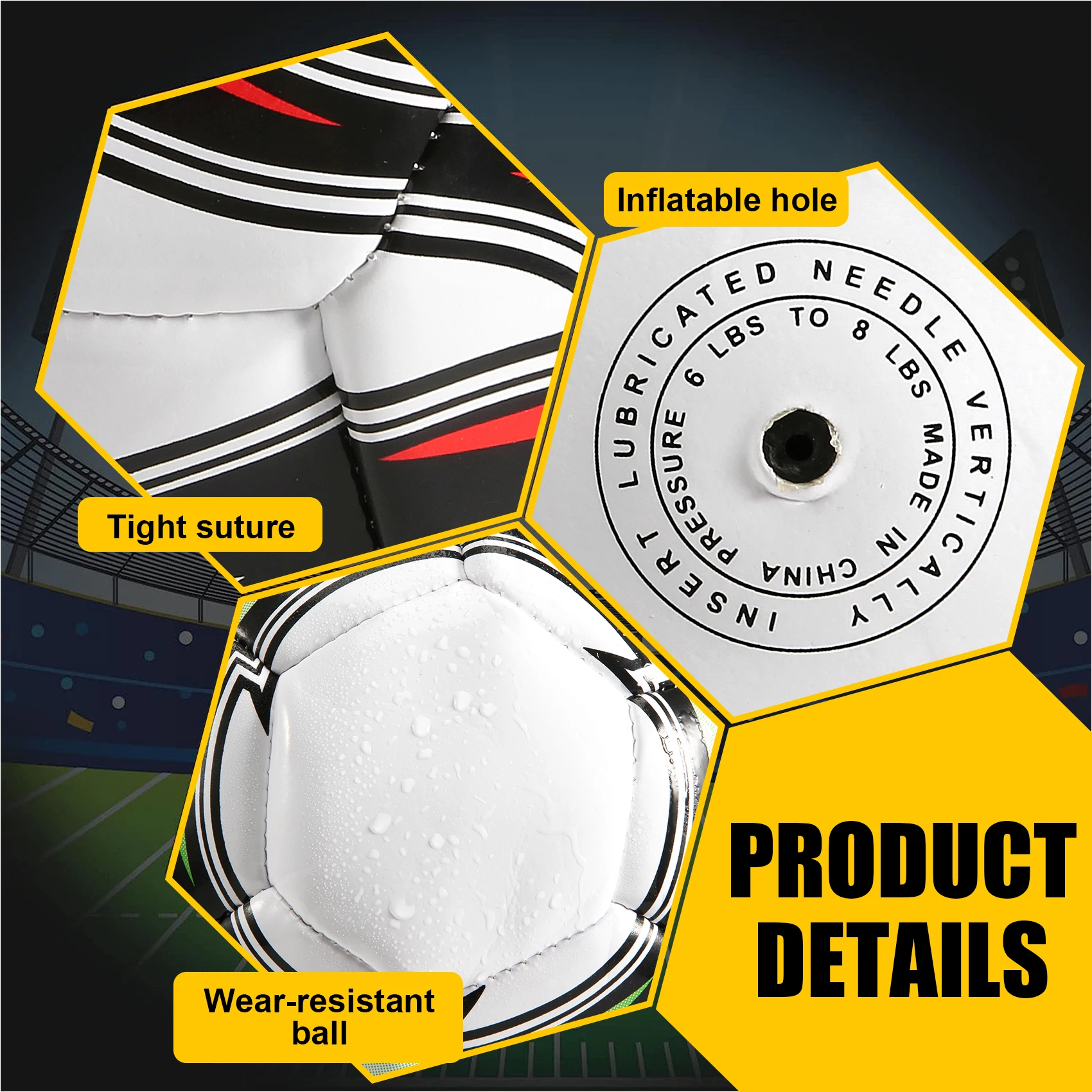 A48F-プロサッカーボール サイズ5 公式サッカートレーニングサッカーボール競技屋外サッカー