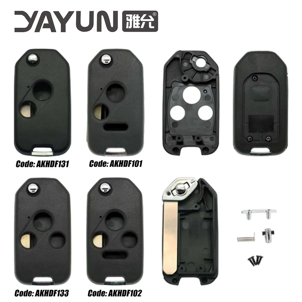 YAYUN AKHDF101 AKHDF102 AKHDF133 AKHDF131 2/2 + 1/3/3 + 1 кнопка модифицированный раскладной корпус ключа автомобиля (новый стиль) для Honda YAYUN AKHDF101 AKHDF102 AKHDF133 AKHDF131 2/2 + 1/3/3 + 1 кнопка модифицированный раскладной корпус ключа автомобиля (новый стиль) для Honda