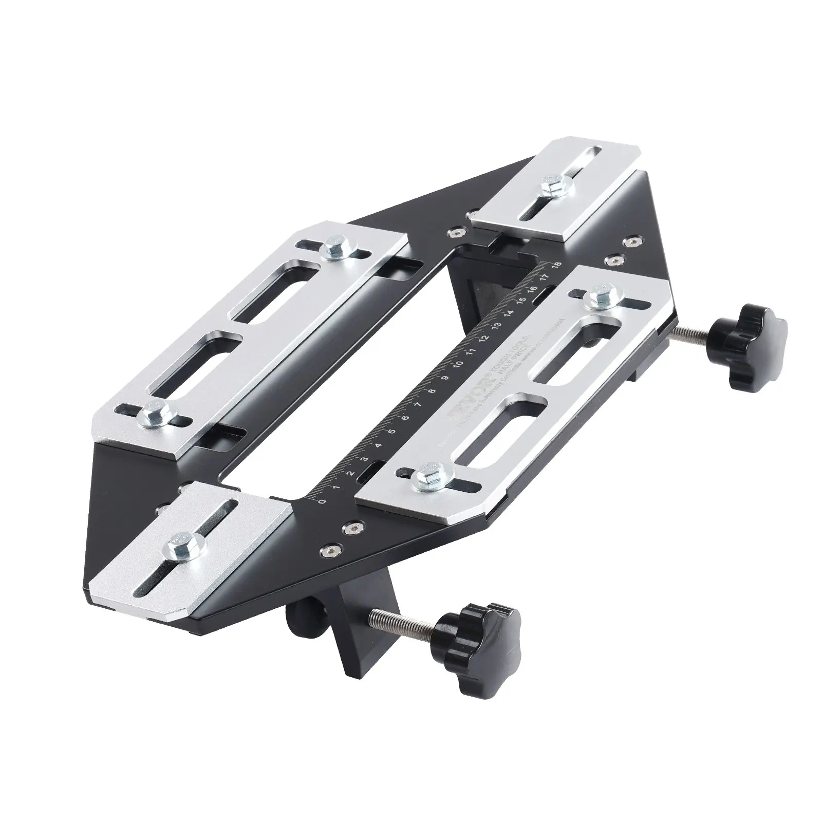 

Door Hinge Jig, Aluminum Alloy Woodworking Hole Opener, Slotting Locator, Flexible Wooden Door Hinge Hole Guide, Hinge Template