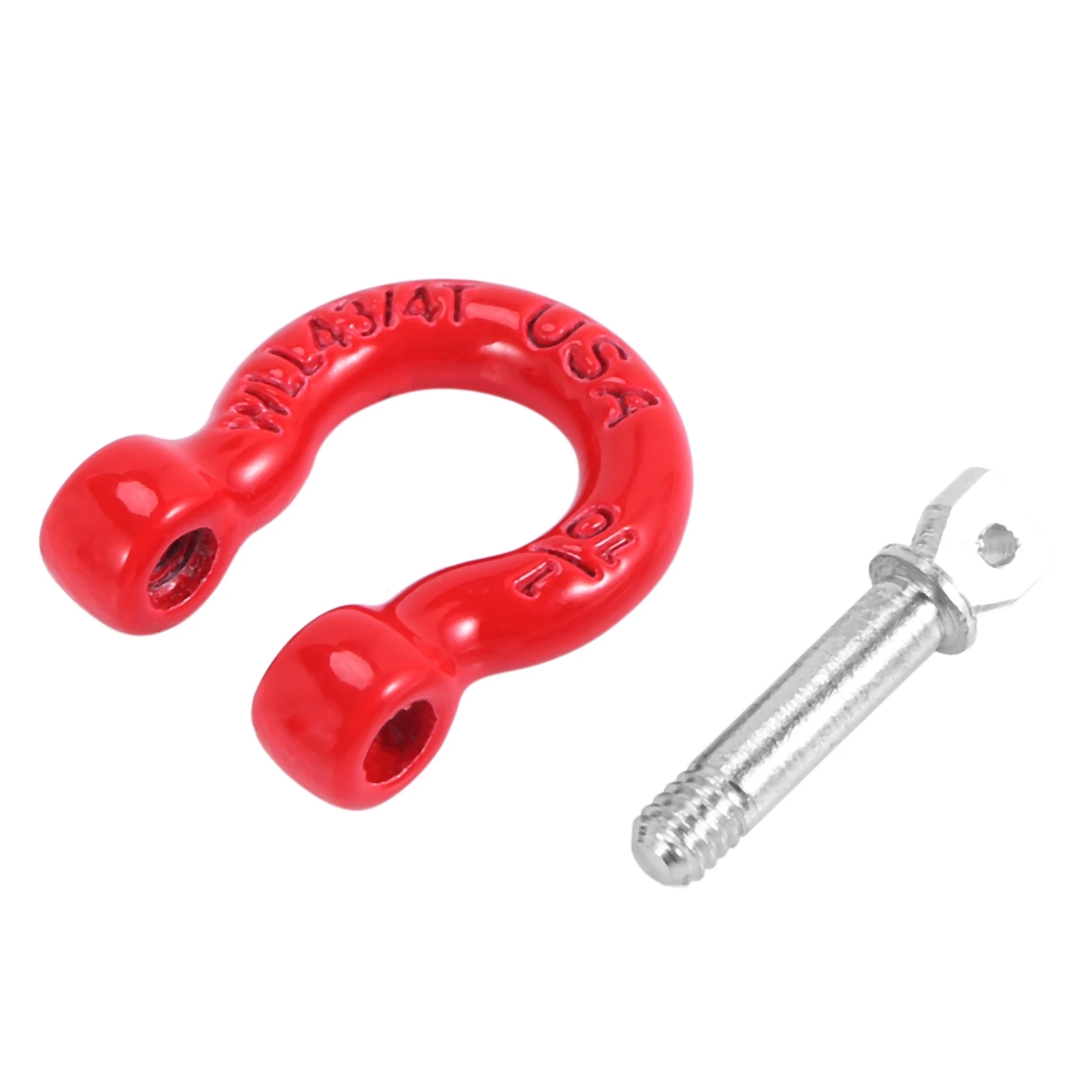 8Pcs Metal Front Rear Bumper Trailer Hook Tow Shackle Rescue Hook for 1/10 RC Rock Crawler Car TRX4 -4 SCX10