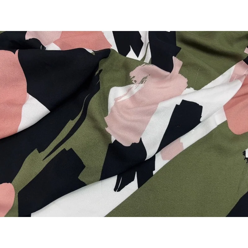Bloqueio de cor pintura a óleo estilo camuflagem tecidos impressões telas vestidos costura tmc caça acessórios engrenagem tática esportes