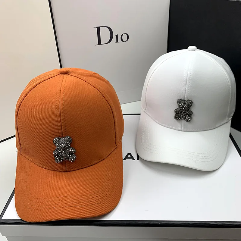 Gorra de béisbol con diamantes de imitación para mujer, sombrero de diseñador de moda, estilo coreano, salvaje, Kpop callejero, Hip hop, Verano