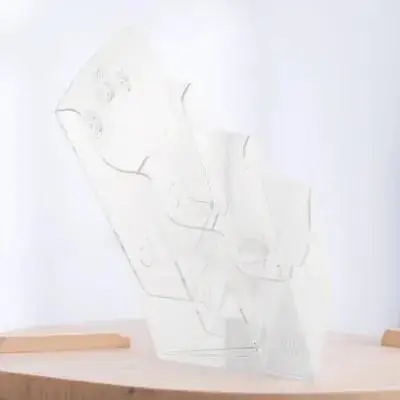 Acrylic File Racks Holder Organizer Clear Sloped Document Desktop Books Files Magazines Brochure Pamphlet