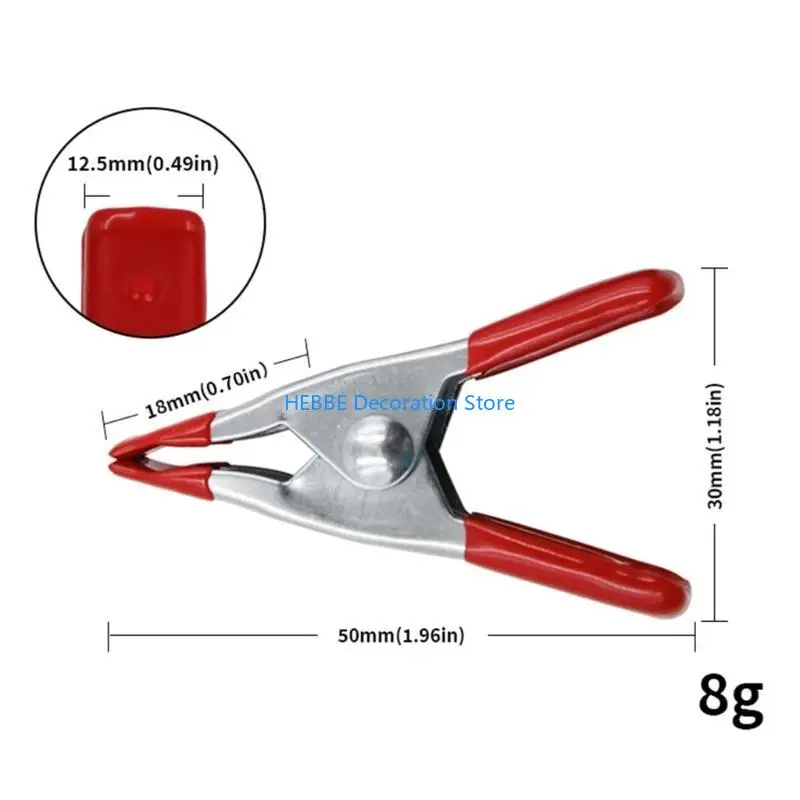 B0KC 10Pcs A-shaped Powerful Metal Spring Clip 2 inch Woodworking Metal Spring Clamp