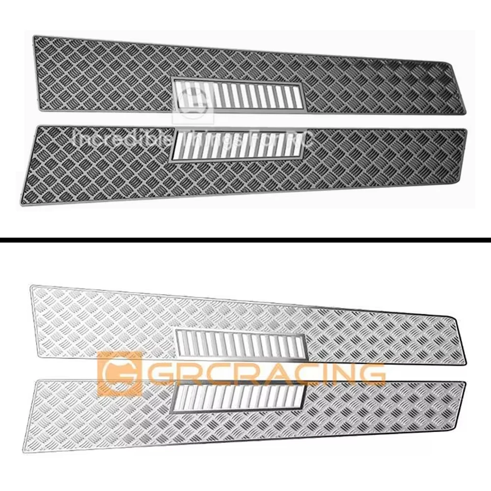 1pair Metal Engine Cover Hood Anti-skateboard Decoration For 1/10 RC Crawler Car TRAXXAS TRX6 G63 TRX4 G500 OP Accessories Part