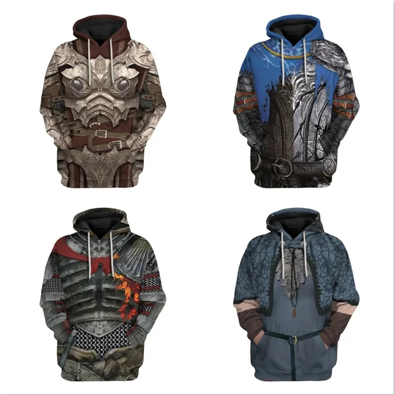 Cosplay Game Dark Souls Knight Artorias Soul of Cinder Hoodies Sweatshirt Cosplay Costume Men Casual Jacket Hooded Top RX8266