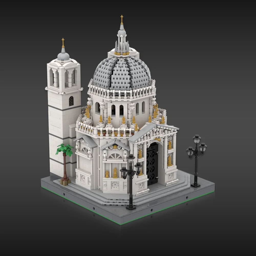 Gobricks MOC Basilica di Santa Maria Della Building Blocks Model German Medieval Architecture Bricks Assembly Toys Children Gift