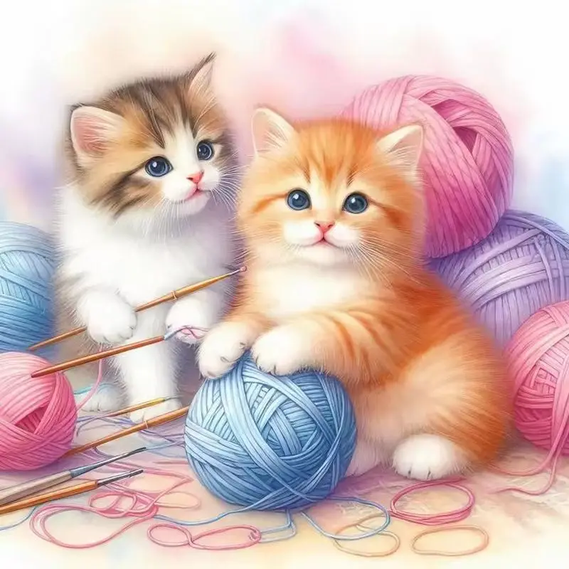 

CHENISTORY Diamond Embroidery Complete Kit Cat 5D DIY Diamond Mosaic Painting Animals Modular Pictures Decoration For Home