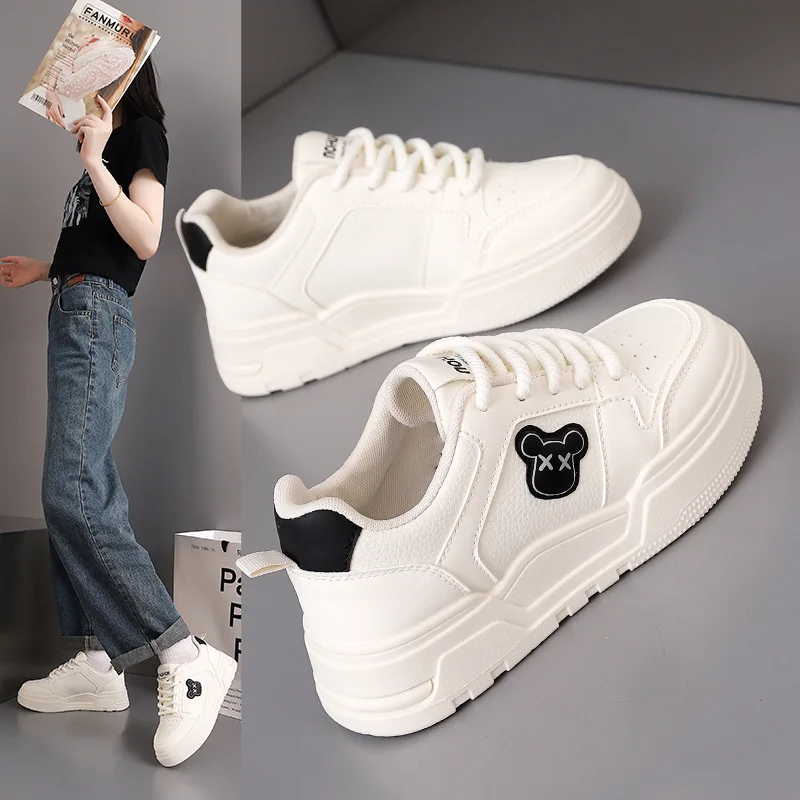 

Women Vulcanized Shoes Thin Running Board Shoes Trendy Autumn Styles Versatile Casual Anti Slip Waterproof Hiking Sports Shoes