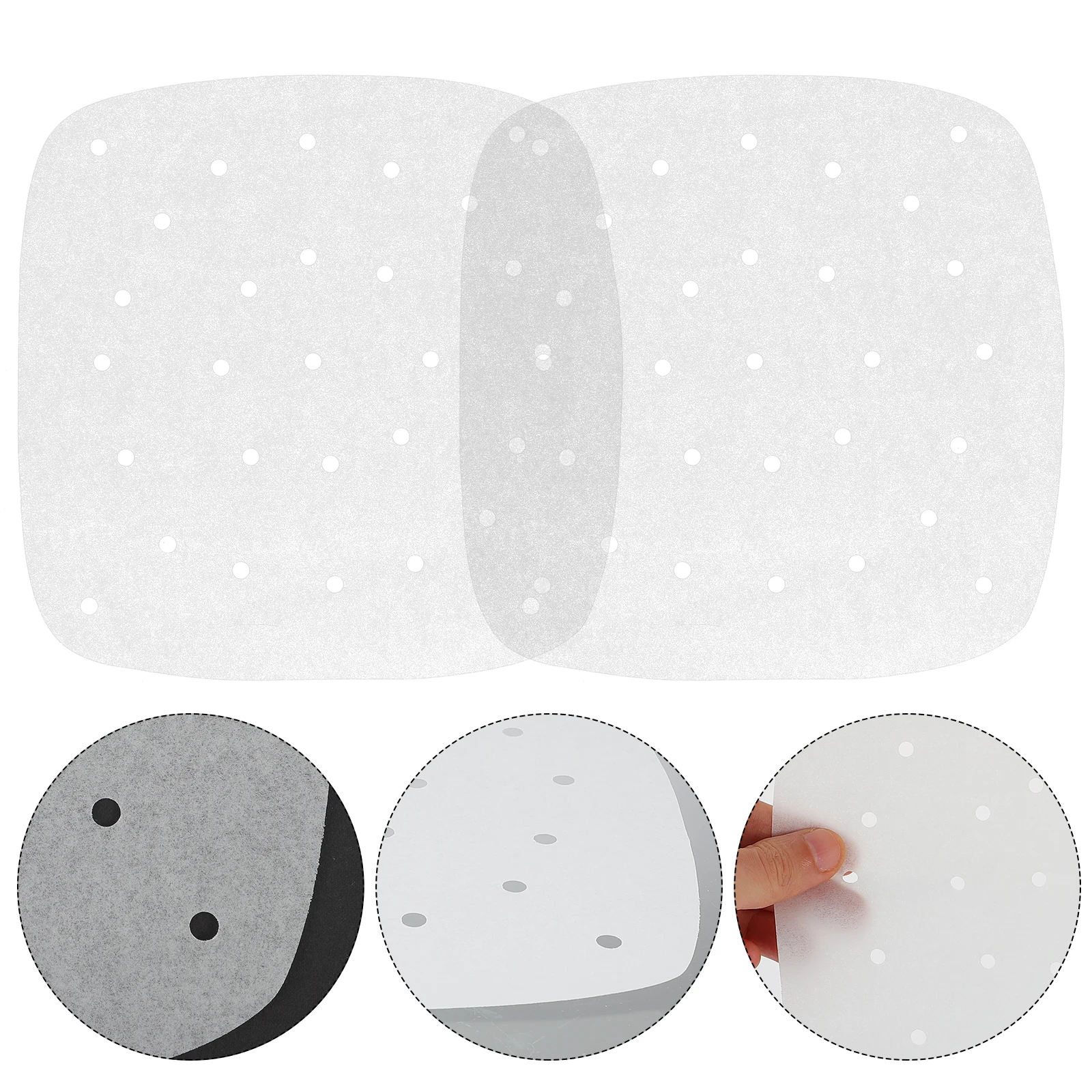 

100 Pcs Reusable Silicone Oil Paper Kitchen Tools Non Stick Steamer Mats Perforated Baking Pan Lined