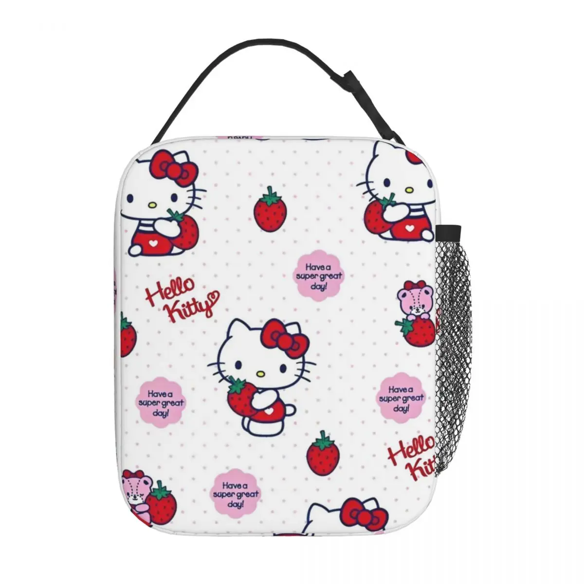 Cartoon Cute Hello Kitty Insulated Lunch Bags Cooler Meal Container HelloKitty Portable Tote Lunch Box Girl Boy Beach Travel