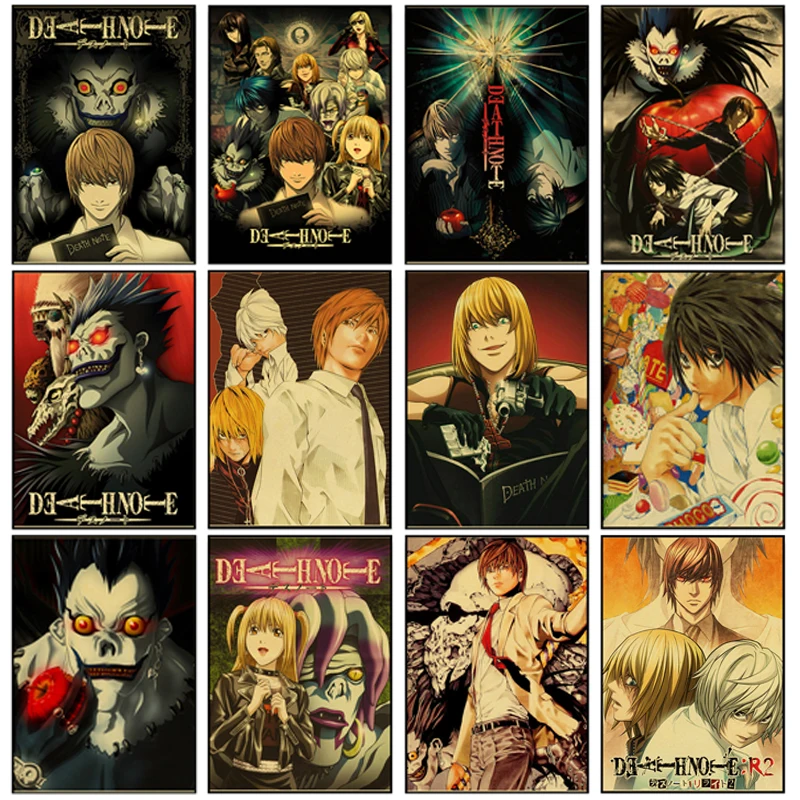 Anime Death Note Canvas Painting Night God Moon Mi Haisha Character Poster Picture Wall Art Prints Suitable for Home Decor Mural