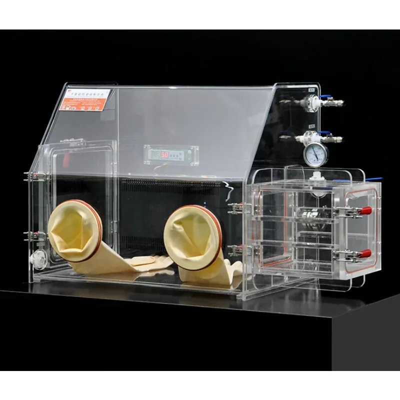 High transparent acrylic glove box vacuum dust-free work box for laboratory simple operation