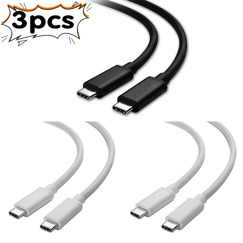 1-3pcs 60W 5A USB Type C To Type C Cable USB-C PD Fast Charging Charger Wire Cable For Macbook  Xiaomi Type-C USB C Data Cable