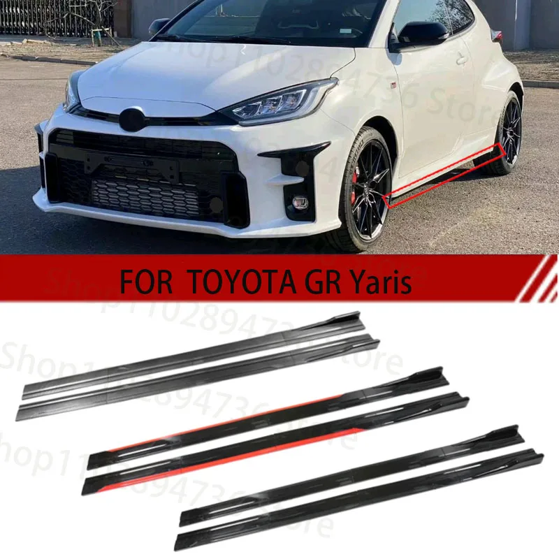 

FOR TOYOTA GR Yaris 2M Car Side Skirt Extension Plate Lip Separator Bumper 2.18M Racing Side Spoiler