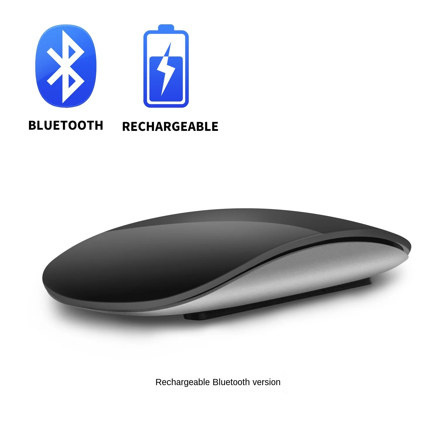 Bluetooth bezprzewodowa magiczna mysz cicha, akumulator laserowy mysz komputerowa szczupła ergonomiczna mysz do Apple Macbook Microsoft